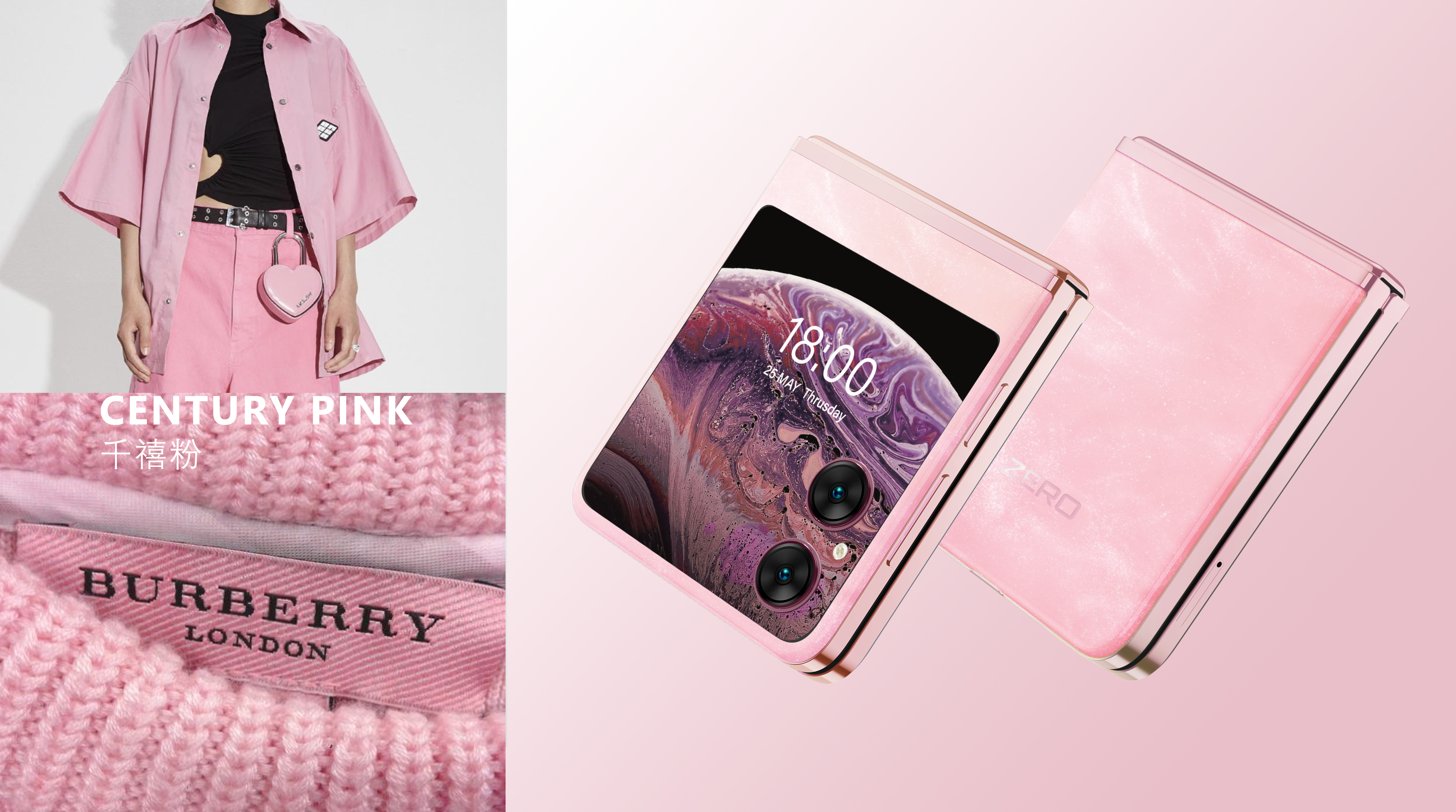 ZERO FLIP X Century Pink color story board