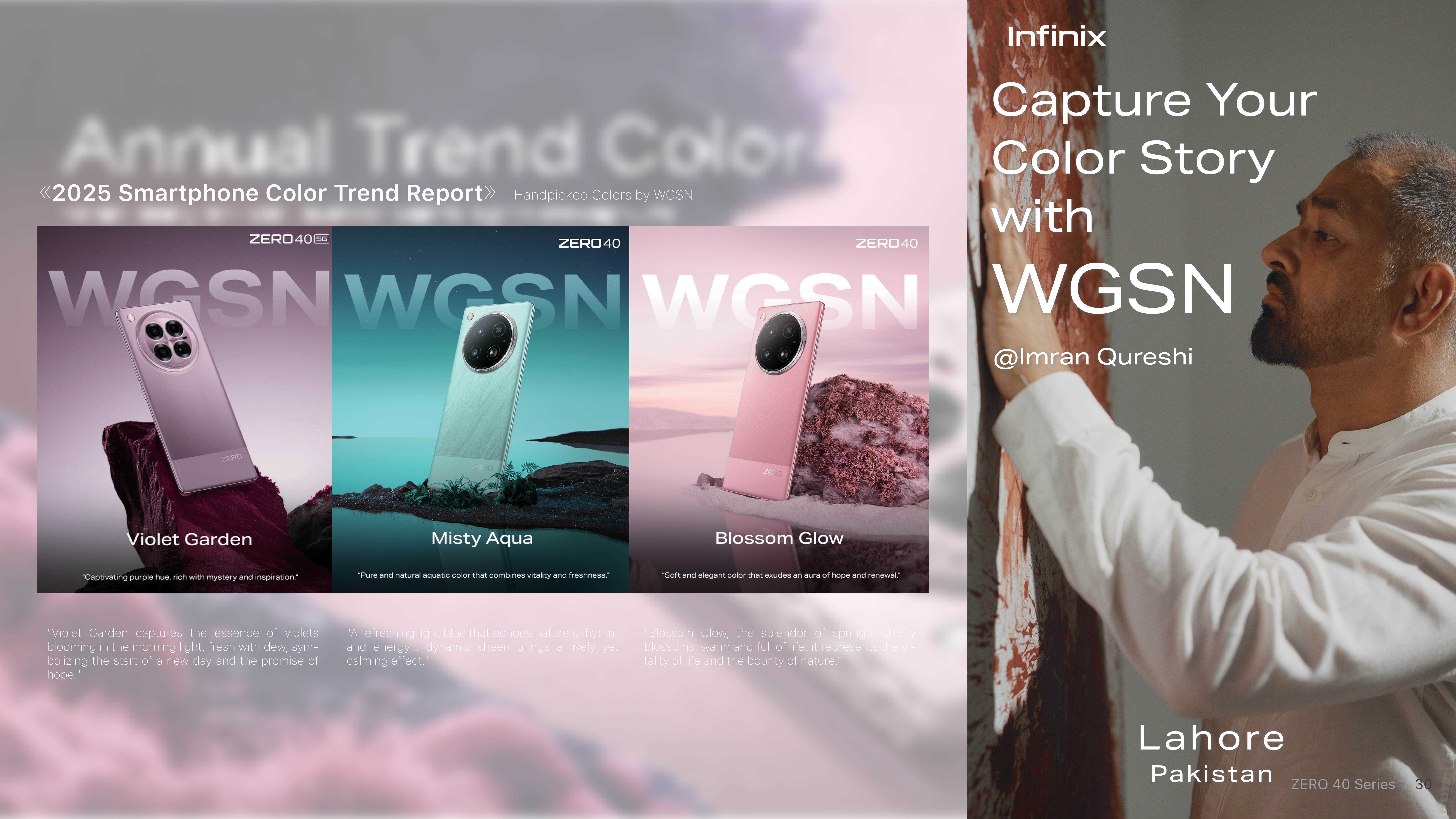 ZERO40 5G WGSN color story board